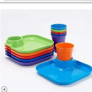 Great Plate, Square, food and beverage service set(plastic), New